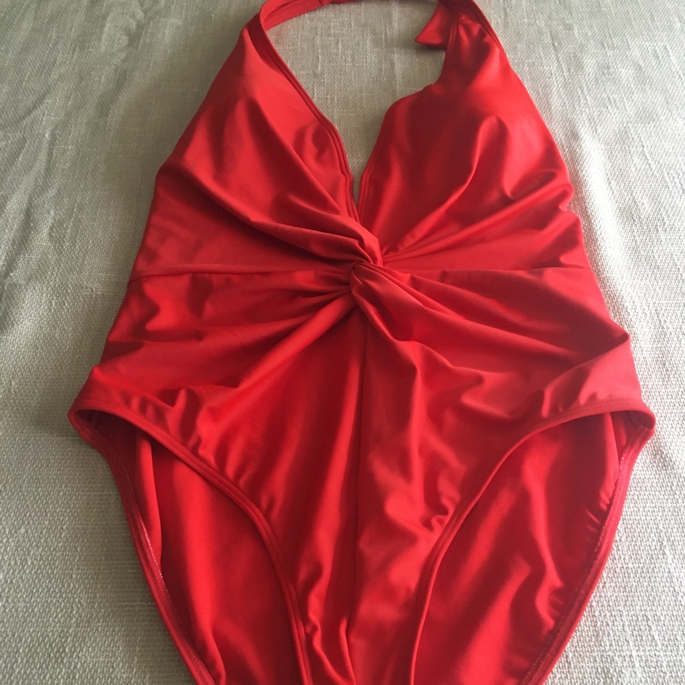 Ted Baker London red halter swimsuit